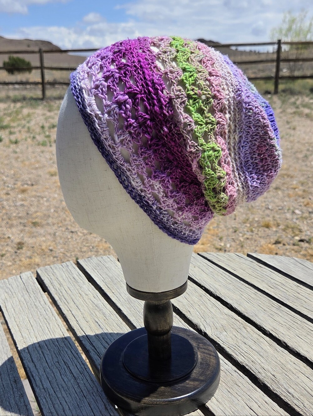 Artisan Handmade Crochet Luxury Cotton/Wool/Silk Blend Lightweight Summer Hat